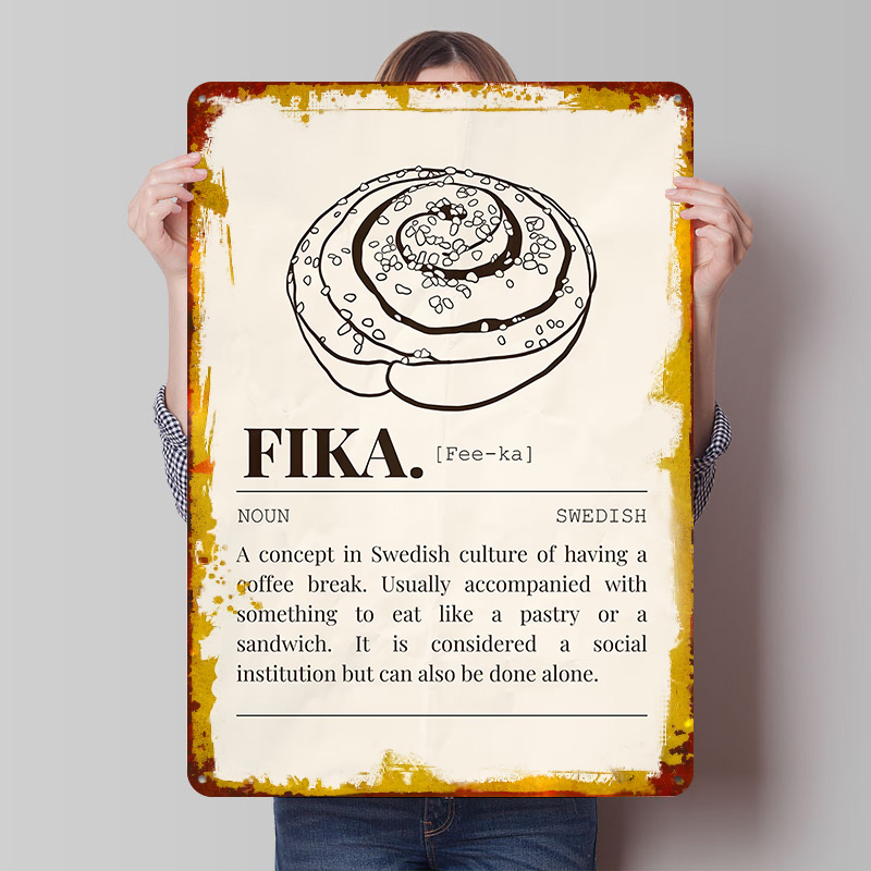 Retro Gaming Gadgets - Swedish Fika Metal Poster Customized Wall