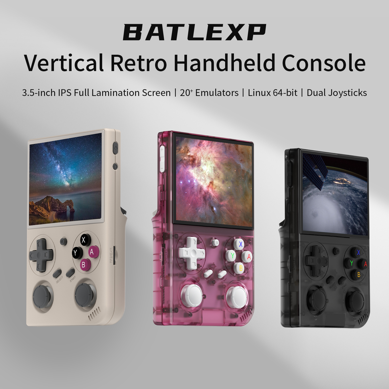 Retro Gaming Console Handheld - BATLEXP G350 Handheld Game Console 3.5''