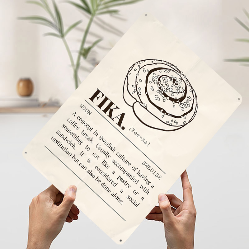 Swedish Fika Metal Poster Cust - Retro Gaming Gadgets 리뷰 및 가격