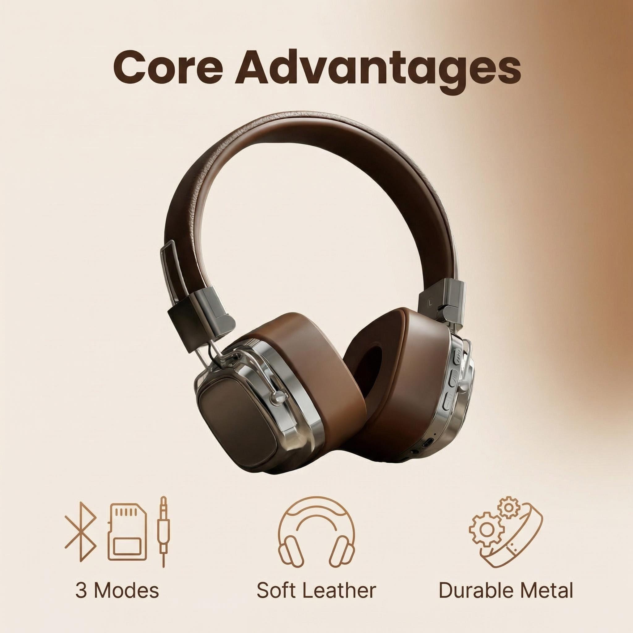 Retro Leather Over-ear Headpho - Retro Gaming Cable 리뷰 및 가격