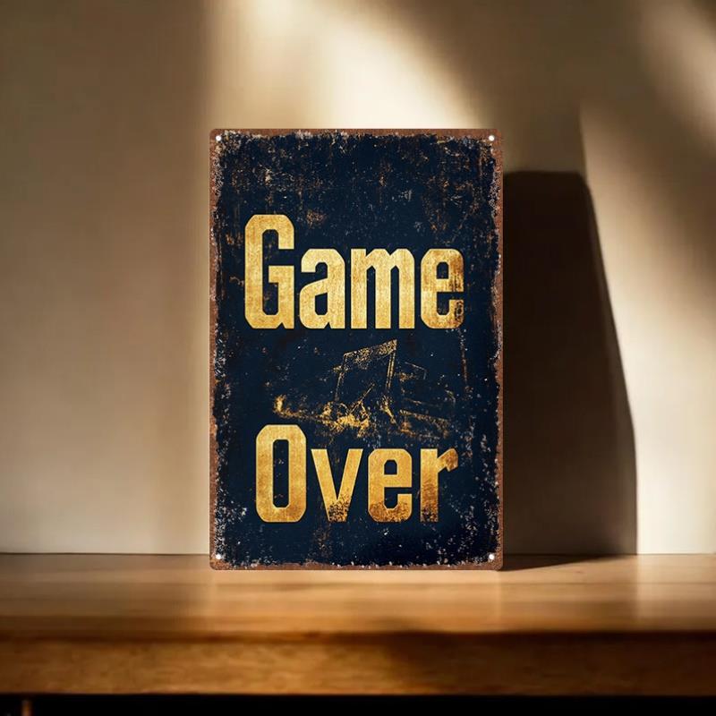 Vintage Game Over Metal Tin Si - Game Retro Gaming 리뷰 및 가격