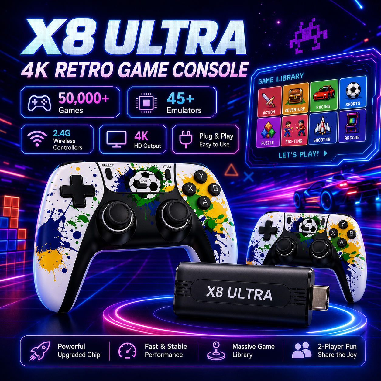 Retro TV Game Stick X8 Ultra 5 - Retro X8 Gaming Console 리뷰 및 가격