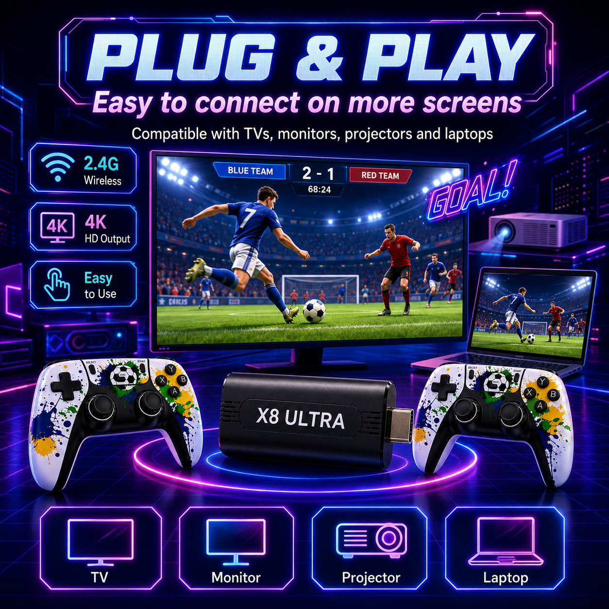 Retro TV Game Stick X8 Ultra 5 - Retro X8 Gaming Console 리뷰 및 가격