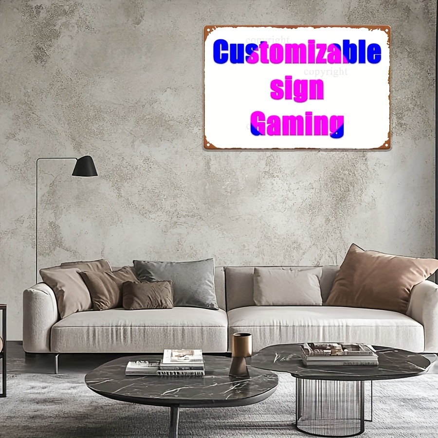 8x12 Inch Custom Gaming Metal  - Retro Gaming Bar 리뷰 및 가격