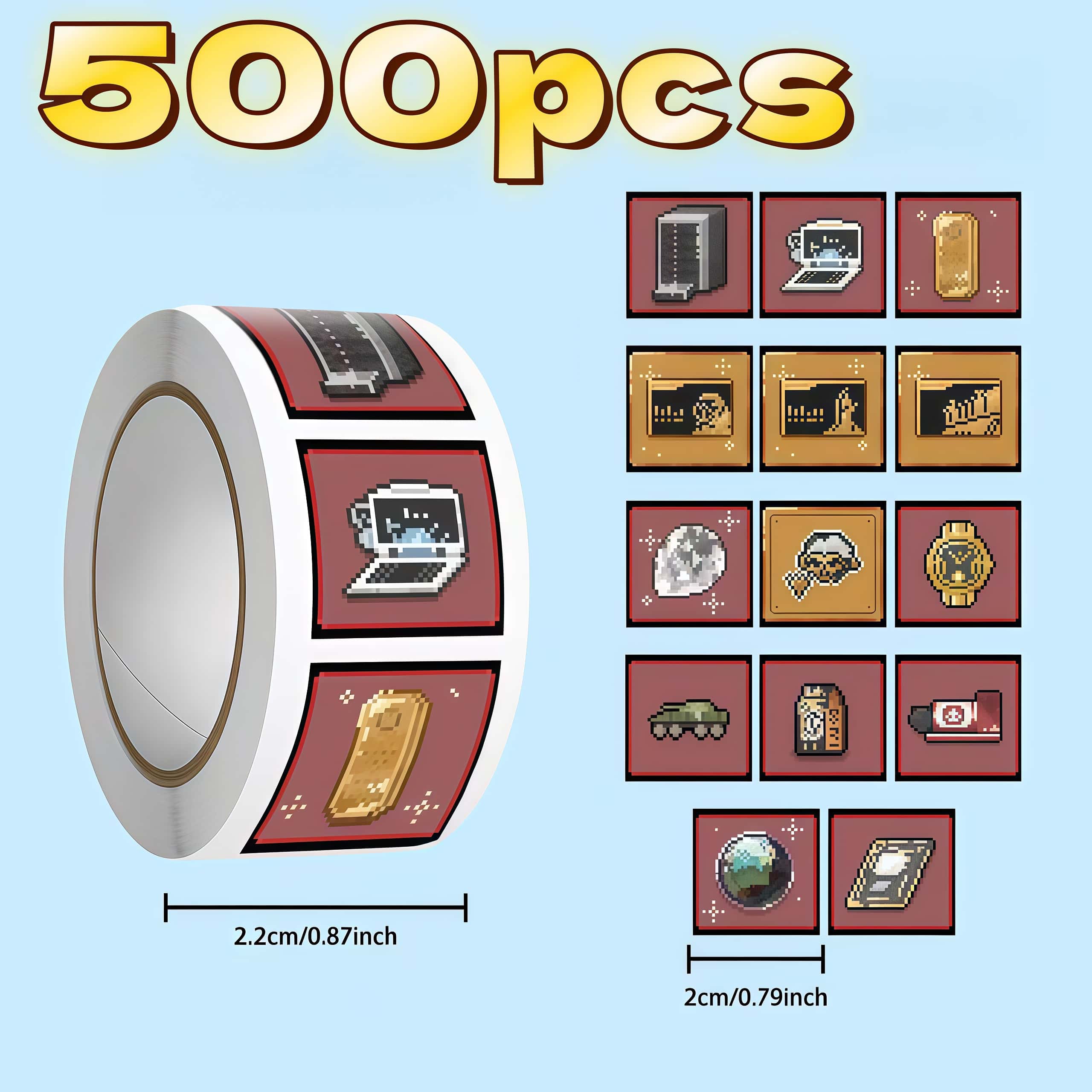 500Pcs Delta Game Pixel Sticke - Retro Gaming Bar 리뷰 및 가격
