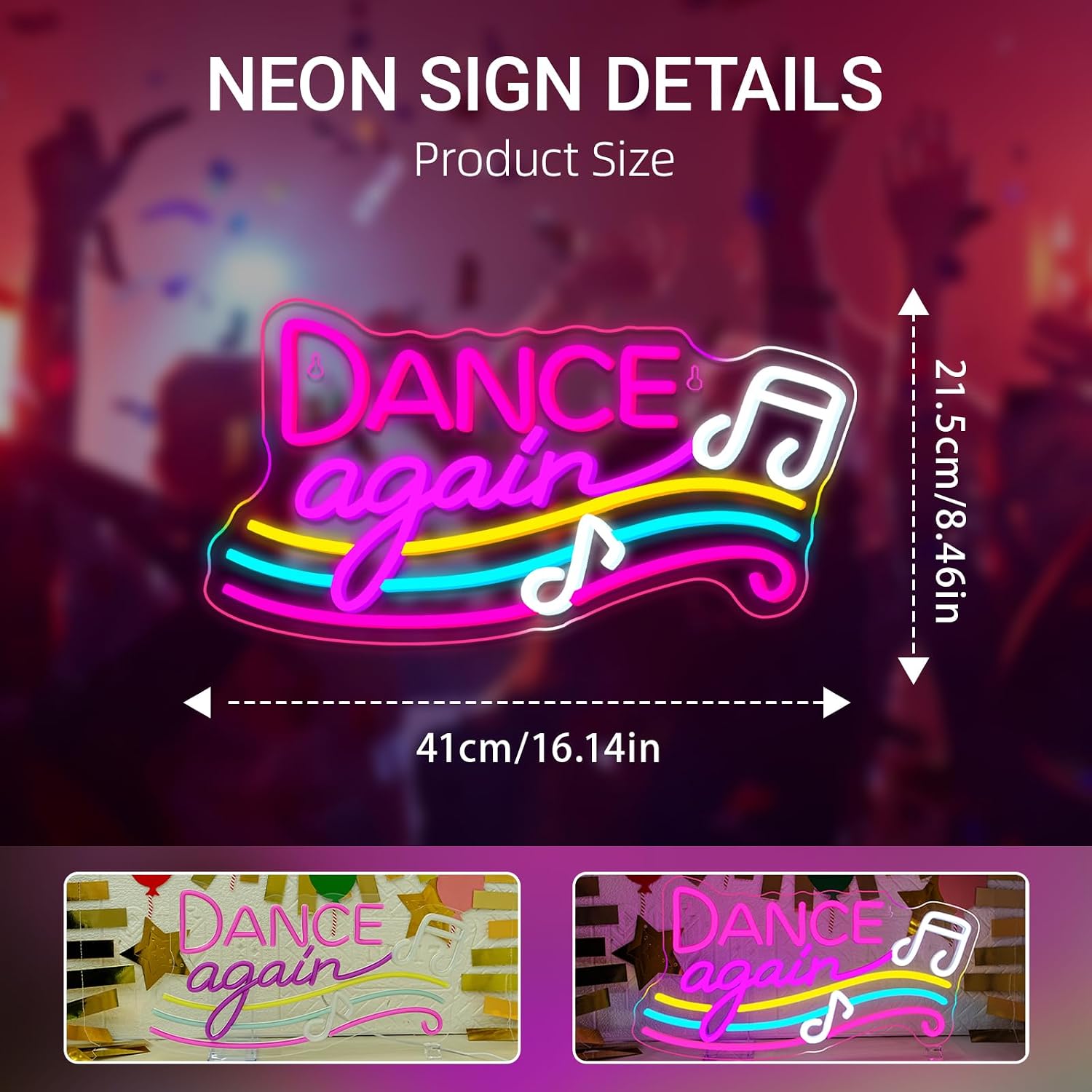 Dance Neon Sign USB Powered Ha - Retro Gaming Bar 리뷰 및 가격