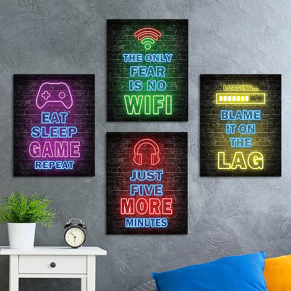 Cyberpunk Neon Wall Art - Retr - Retro Gaming Bar 리뷰 및 가격